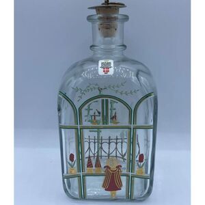 Vintage Holmegaard Royal Copenhagen Glass Christmas‎ Decanter 1980s